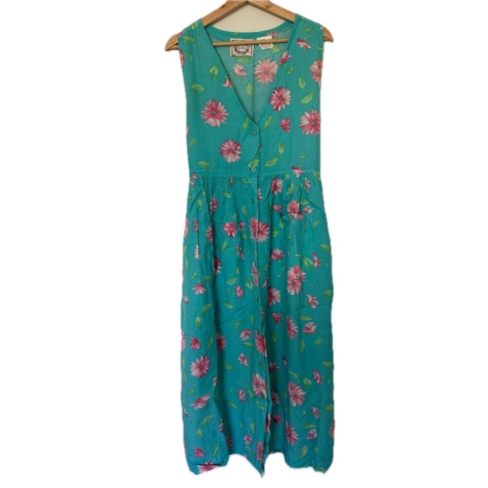 Erika Vintage Floral Print Long Dress